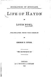Cover of: Life of Haydn by Ludwig Nohl, George Putnam Upton