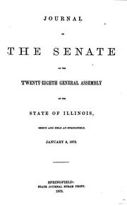 Cover of: Journal of the Senate of the General Assembly by Illinois General Assembly. Senate