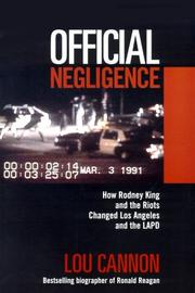 Cover of: Official Negligence  by Lou Cannon