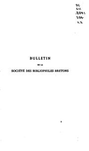 Cover of: Bulletin by Société des bibliophiles bretons et de l'histoire de Bretagne, Nantes