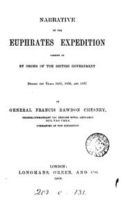 Cover of: Narrative of the Euphrates expedition ... 1835, 1836, and 1837