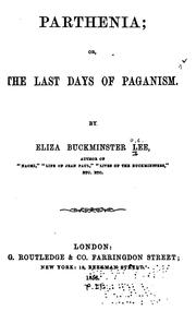 Cover of: Parthenia; Or, the Last Days of Paganism