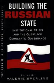Cover of: Building the Russian State by Valerie Sperling