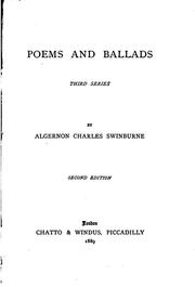 The poems of Algernon Charles Swinburne by Algernon Charles Swinburne