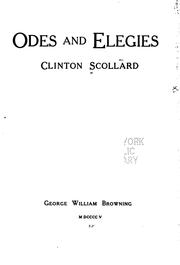 Cover of: Odes and Elegies