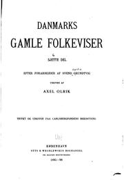 Cover of: Danmarks gamle folkeviser