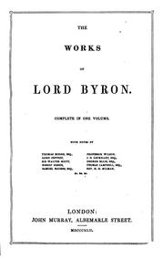 Cover of: The works of lord Byron, with notes by T. Moore [and others].