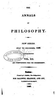 Cover of: Annals of Philosophy