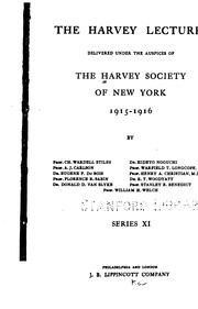 Cover of: The Harvey Lectures by Harvey Society of New York, New York Academy of Medicine