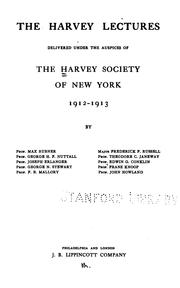 Cover of: The Harvey Lectures by Harvey Society of New York, New York Academy of Medicine