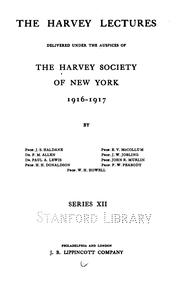 Cover of: The Harvey Lectures by Harvey Society of New York, New York Academy of Medicine