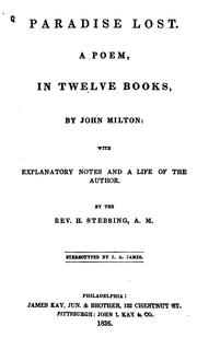 Cover of: Paradise Lost: A Poem in Twelve Books by John Milton