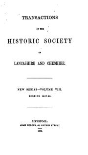 Cover of: Transactions of the Historic Society of Lancashire and Cheshire by Historic Society of Lancashire and Cheshire, Historic Society of Lancashire and Cheshire