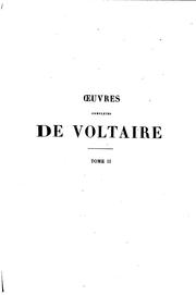 Cover of: Œuvres complètes de Voltaire, avec des notes et une notice sur la vie de ...