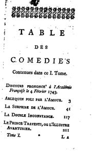 Cover of: Le theatre de Monsieur de Marivaux, de l'Academie française by Pierre Carlet de Chamblain de Marivaux