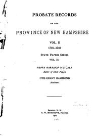 Cover of: Provincial and state papers