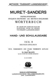 Cover of: Muret-sanders enzyklopädisches Englisch-deutsches und deutsch-englisches ...