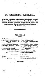 Cover of: P. Terentii Afri Comoediae sex: Cum Interpretatione Donati et Calphurnii, et Commentario ...