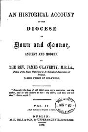 Cover of: An historical account of the diocese of Down and Connor, ancient and modern by James O'Laverty