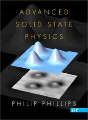 Cover of: Advanced Solid State Physics by Philip Phillips, Phil Phillips