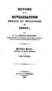 Histoire de la civilisation morale et religieuse des Grecs by Petrus van Limburg Brouwer