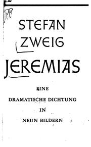 Cover of: Jeremias, eine dramatische Dichtung in neun Bildern