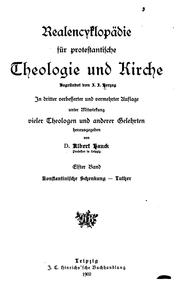 Cover of: Realencyklopädie für protestantische Theologie und Kirche by Albert Hauck, Johann Jakob Herzog, Hermann Caselmann