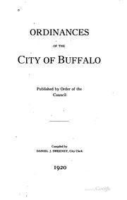Cover of: Ordinances of the City of Buffalo