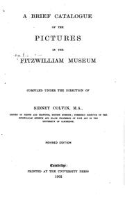 Cover of: A Brief Catalogue of the Pictures in the Fitzwilliam Museum