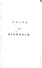 Cover of: New description of Blenheim [&c., by W.F. Mavor.]. by William Fordyce Mavor , Woodstock Blenheim palace