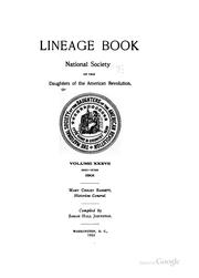 Cover of: Lineage Book by Daughters of the American Revolution.
