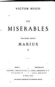 Cover of: Les Misérables: Marius II