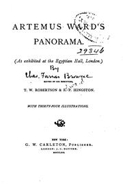 Artemus Ward's Panorama: (As Exhibited at the Egyptian Hall, London) by Artemus Ward (Charles Farrar Browne), Thomas William Robertson , Edward Peron Hingston