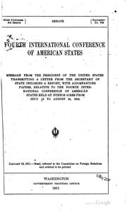 Cover of: Fourth International Conference of American States: Message from the ...