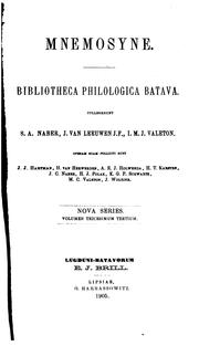 Cover of: Mnemosyne by Ernst Julius Kiehl , Carel Gabriel Cobet , Hendrik Willem van der Mey, Jan Leeuwen , Carl Wilhelm Vollgraff, Bernhard Abraham van Groningen, Willem Jacob Verdenius