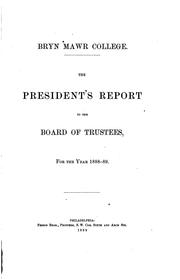 Cover of: Report of the President