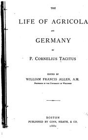 Cover of: The Life of Agricola and Germany