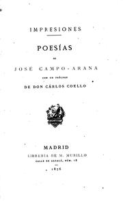 Impresiones: Poesías by José ( Campo Arana