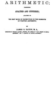 Cover of: Common School Arithmetic ... by James Stewart Eaton, James Stewart Eaton