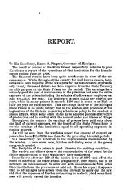 Cover of: Biennial Report of the Board of Control and Officers of the Michigan State ... by Michigan State Prison, Michigan State Prison