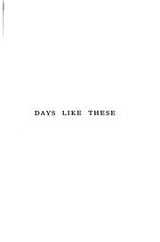 Cover of: Days Like These: A Novel