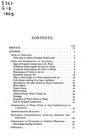 Cover of: An Address, on the general principles which should be observed in the construction of hospitals ...