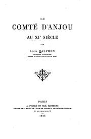 Cover of: Le comté d'Anjou au XIe siècle by Louis Halphen