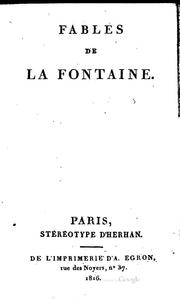 Cover of: Fables de La Fontaine by Jean de La Fontaine, Jacques André Naigeon