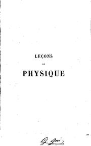 Leçons de physique by Paul Quentin Desains