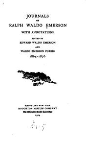 Journals of Ralph Waldo Emerson: With Annotations