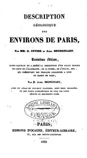 Cover of: Description géologique des environs de Paris