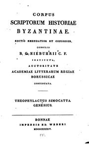 Cover of: Theophylacti Simocattae historiam: libri octo