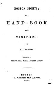 Cover of: Boston Sights: Or, Handbook for Visitors