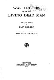 Cover of: War Letters from the Living Dead Man: With an Introduction